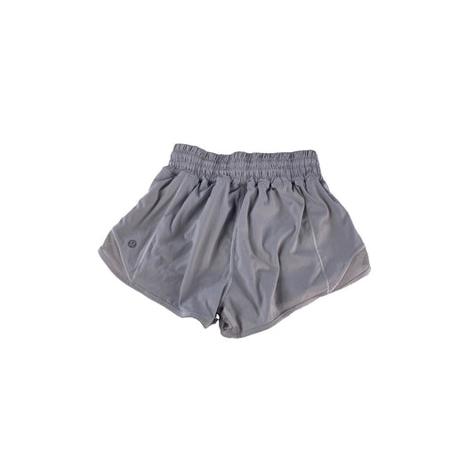 Womens Lululemon Silver Gray Speed Up Lined Mesh Running Workout Shorts SIZE 0