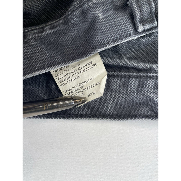 Mens Dickies Faded Black Duck Canvas Carpenter Pants size 34x30