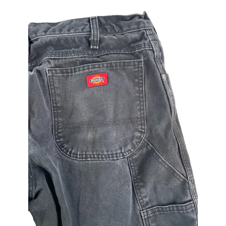 Mens Dickies Faded Black Duck Canvas Carpenter Pants size 34x30