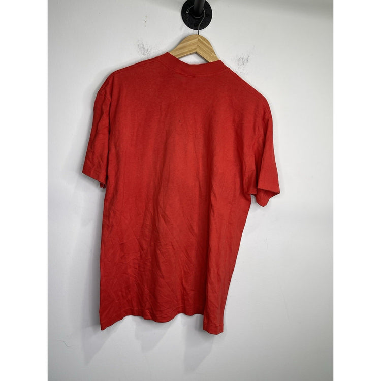 Adult VTG Velva Sheen Mickey Mouse Disney Florida Beach T shirt Red Size XL