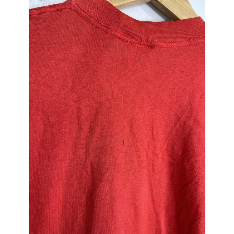 Adult VTG Velva Sheen Mickey Mouse Disney Florida Beach T shirt Red Size XL