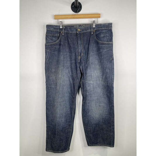 Levi's Silver Tab Mens Jeans Baggy 00's Blue Denim Wide Leg Medium Dark 38x30