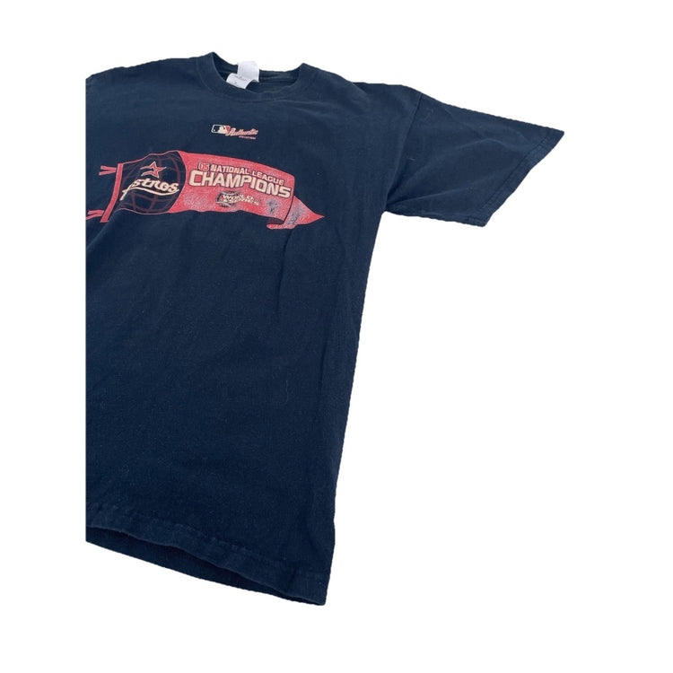 Mens Vintage Gildan Black 2005 Houston Astros T-Shirt Size M