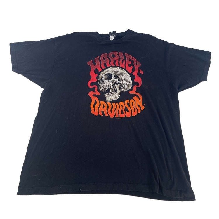 Mens Harley Davidson Javelina Boerne TX Skull Graphic Black T Shirt Size XXL