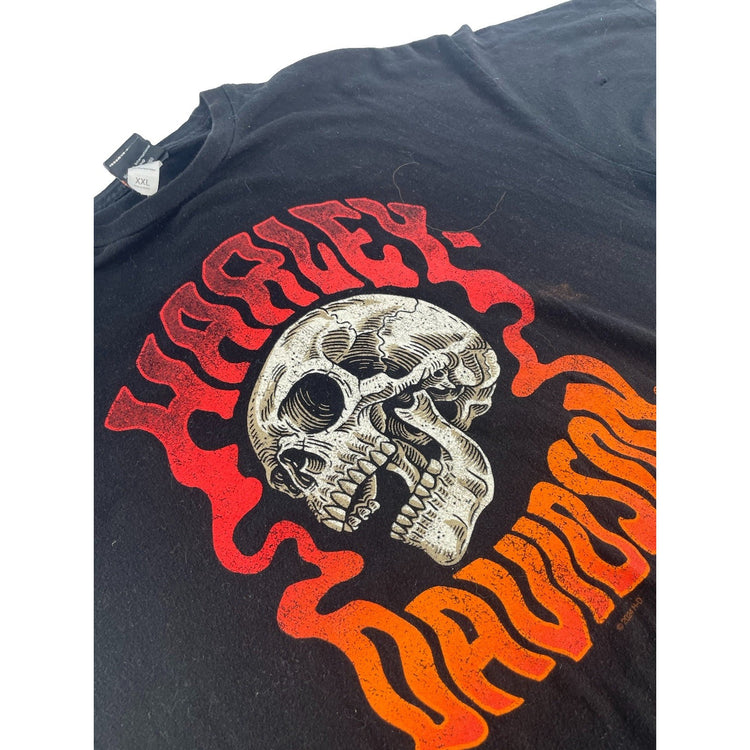 Mens Harley Davidson Javelina Boerne TX Skull Graphic Black T Shirt Size XXL