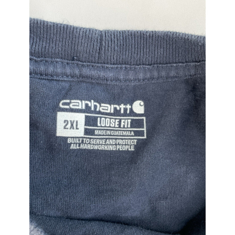 Mens Carhartt Black Loose Fit Long Sleeve T Shirt Size 2XL