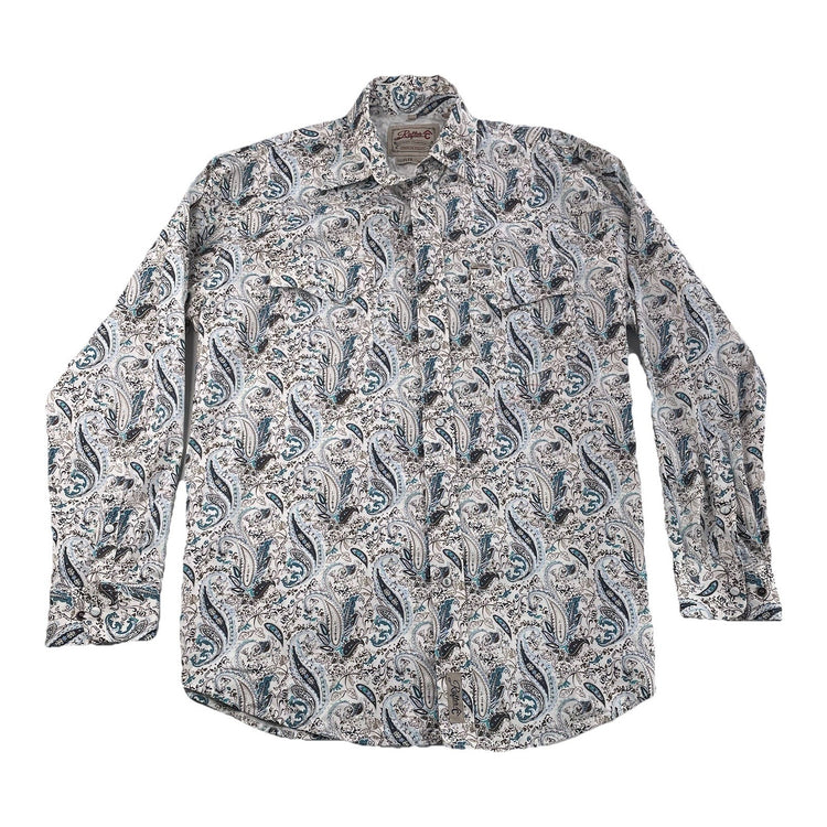 Mens Rafter C Cowboy Collection Western Style Snap Down Longsleeve Shirt Size L