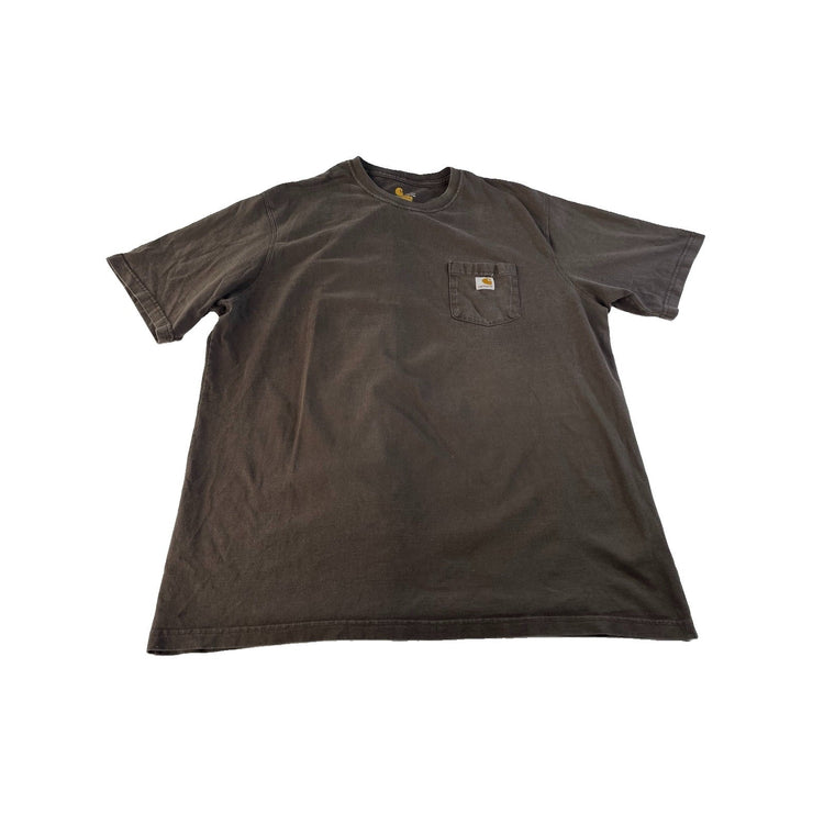 Carhartt Men's Original Fit Short Sleeve Pocket T-Shirt Dark Brown SIZE 2XL TALL