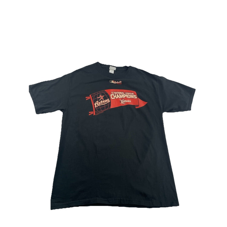 2000s Vintage Mens Black L Astros Tee “05 National League Champions”