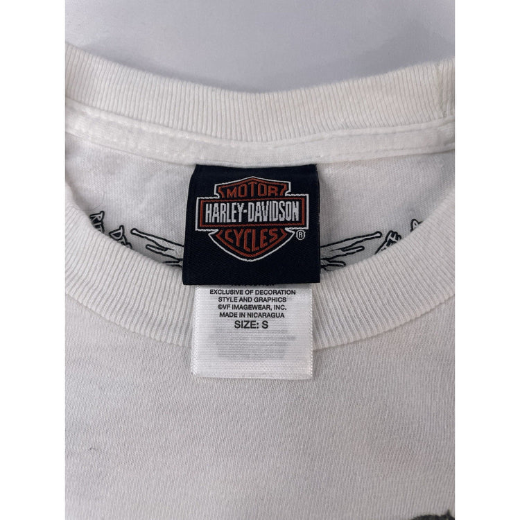 Mens Harley Davidson White Longsleeve Graphic Shirt Size S