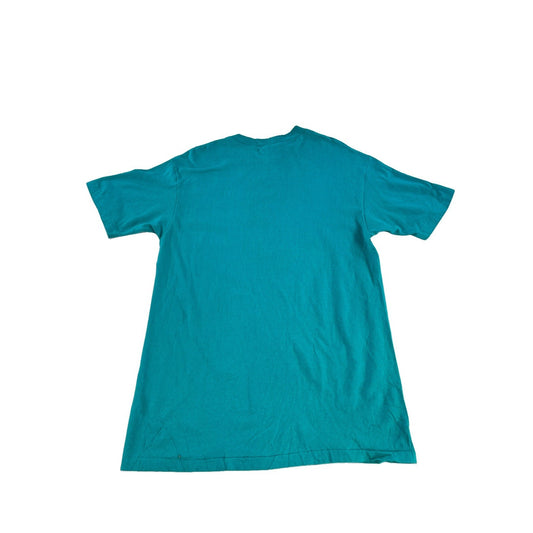 Mens Vintage 90s Hanes Beefy Teal Blue Bell Ice Cream Promo T-Shirt SIZE L
