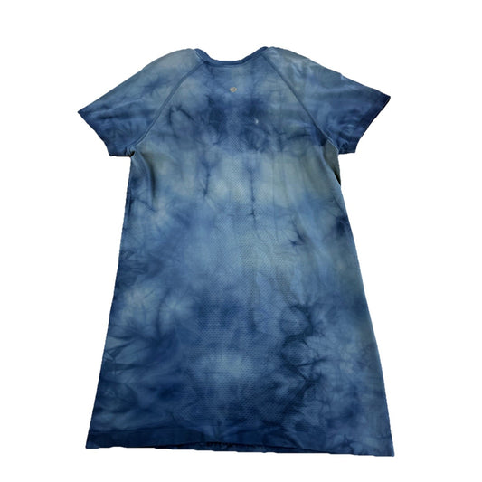 Lululemon Tie Dye Blue Short Sleeve Shirt Size 8