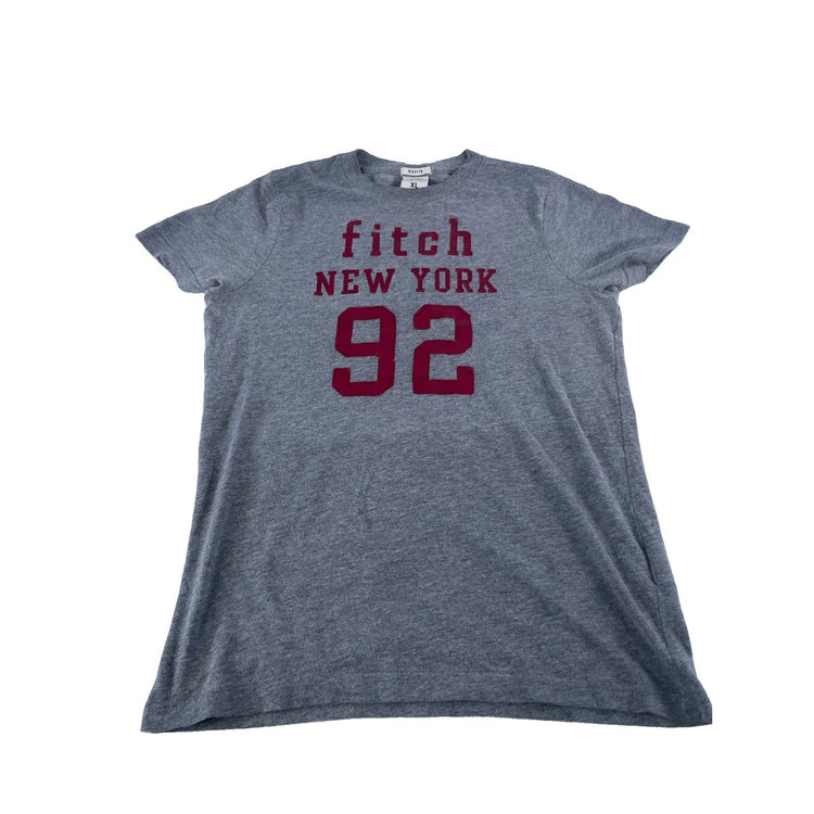 Kids Abercrombie Gray "Fitch New York 92" Graphic T-Shirt Size XL