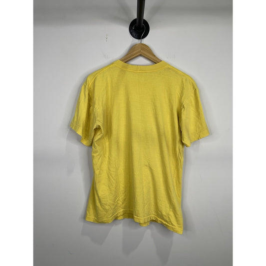 Men’s Vintage Carnival Cruise Yellow Ship Sailing T Shirt Sz L