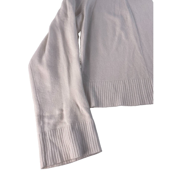 Women's Calvin Klein White Open-Front Cropped Cardigan Size S