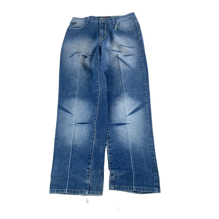 Mens Vintage Akademiks Faded Blue Denim Jeans Size 36