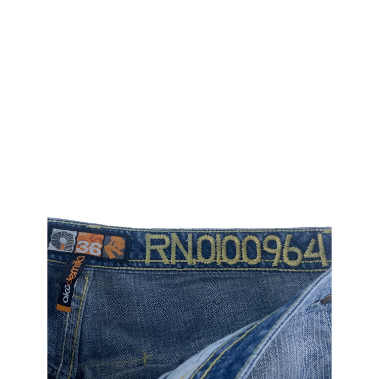 Mens Vintage Akademiks Faded Blue Denim Jeans Size 36