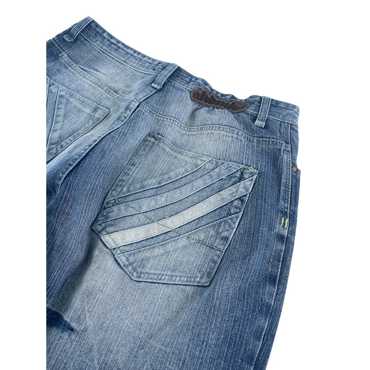 Mens Vintage Akademiks Faded Blue Denim Jeans Size 36