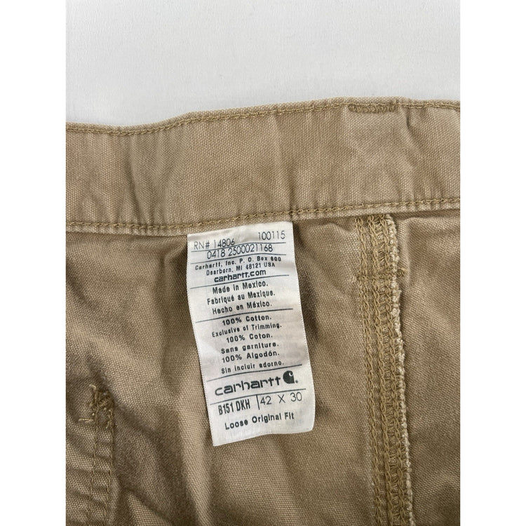 Mens Carhartt Loose Original Fit Carpenter Work Pants Size 42x30