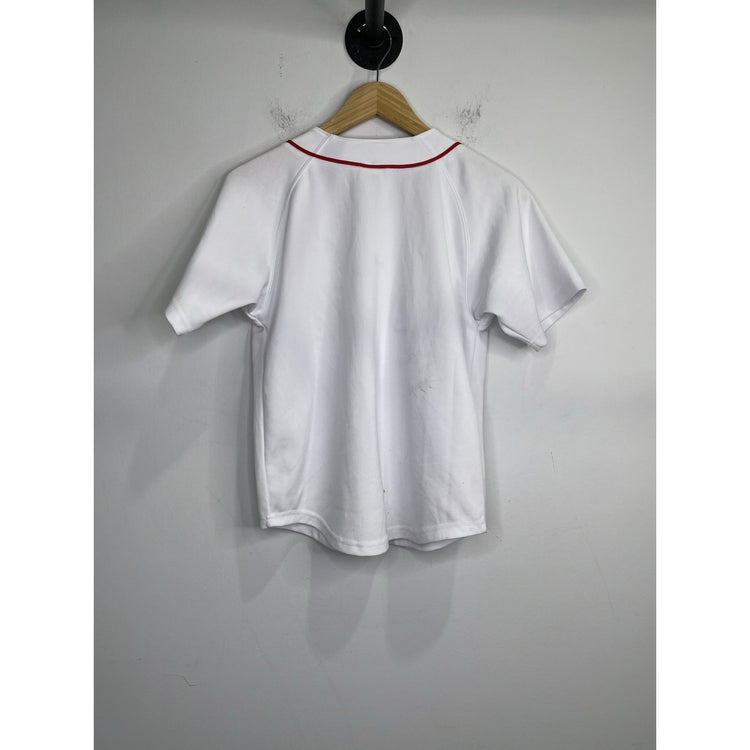 Youth Boston Red Sox Button Up Jersey Russel Athletics Sz 10/12