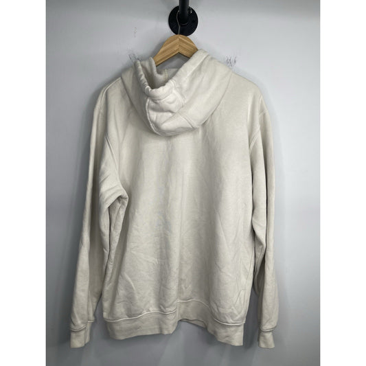 Adult Carhartt Sweatshirt Hoodie Pullover Spell Out Logo Relaxed Fit Fleece Sz L