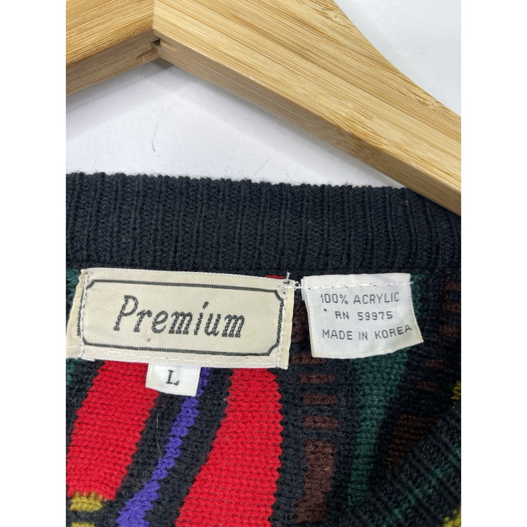 Vintage Men’s Premium 3D Knitted Crosby Sweater Size Large