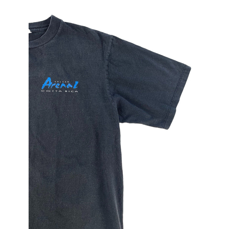 Mens JB Volcan Arenal Costa Rica Graphic T-Shirt Black Size L
