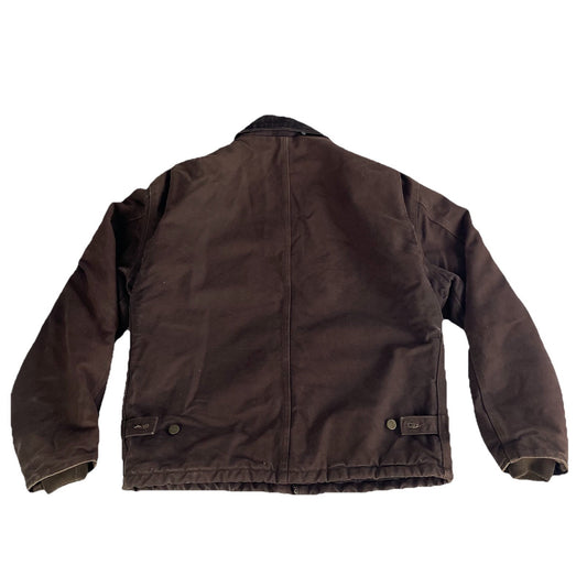 Mens Vintage Carhartt Traditional Detroit Full Zip Work Jacket Dark Brown Size M