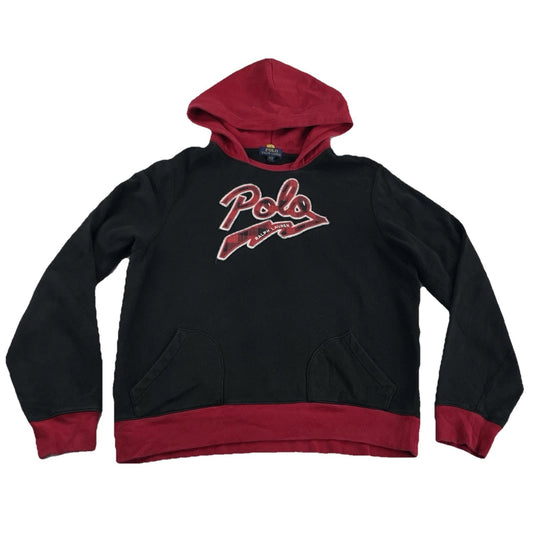 Kids Polo Ralph Lauren Size XL Black & Red ‘Polo’ Hoodie