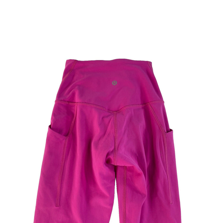 Womens Pink Lululemon Full Length Leggings Size 2