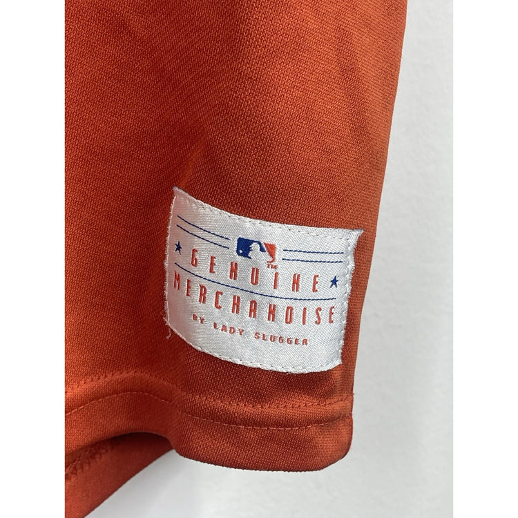 Houston Astros Womens Jersey MLB Genuine Merchandise L Orange/Gold Button Up
