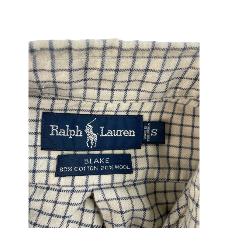 Mens Polo Ralph Lauren Black & White Blake Button Down Shirt Size Small