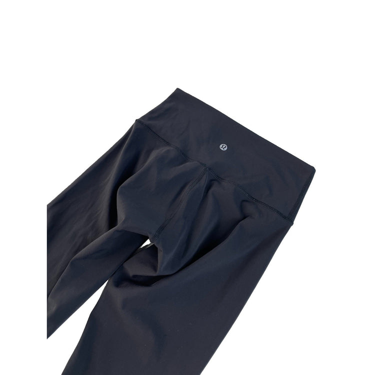 Womens Lululemon Solid Black Mid-Rise Ankle Leggings Size 4