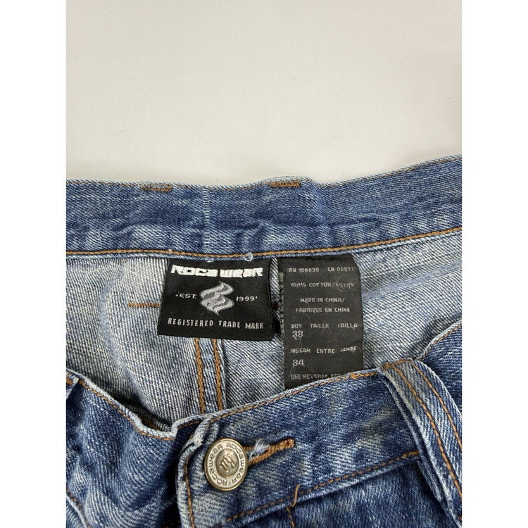 Mens Rocawear Y2k Baggy Jeans Size 38