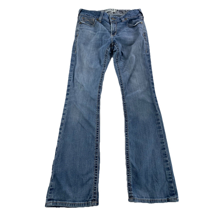 Women’s Ariat REAL DENIM Slim Mid Rise Bootcut Light Wash Blue Jeans Size 31r