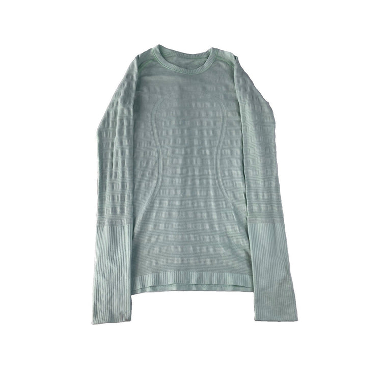 Womens Lululemon Mint Green Long Sleeve Shirt Size 6