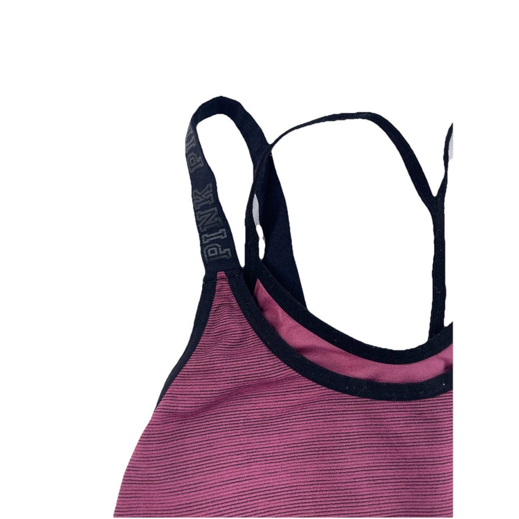 Womens Victoria Secret Striped Burgundy Bralette Size S