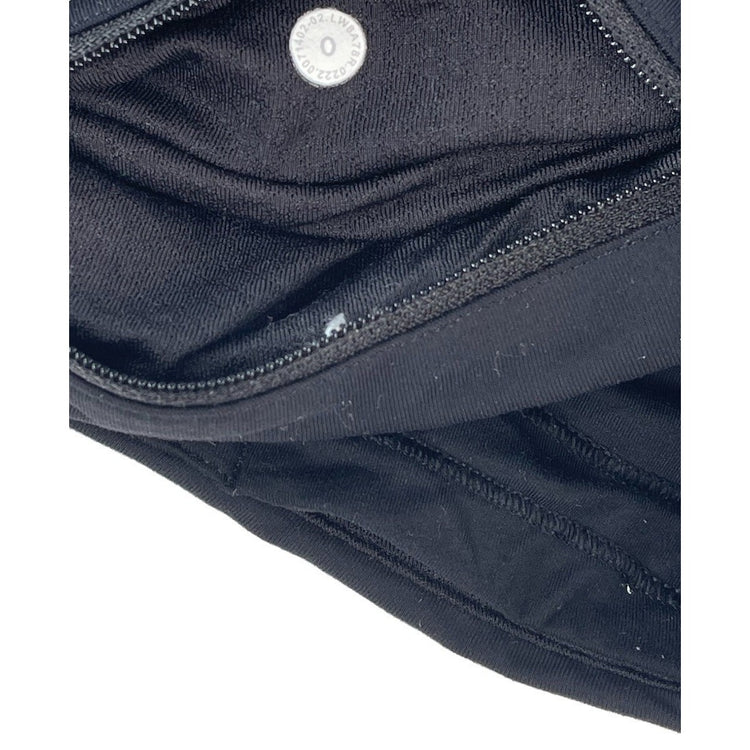 Womens Lululemon Black Tiered Pleated Pace Rival Tennis Running Skirt Size 0