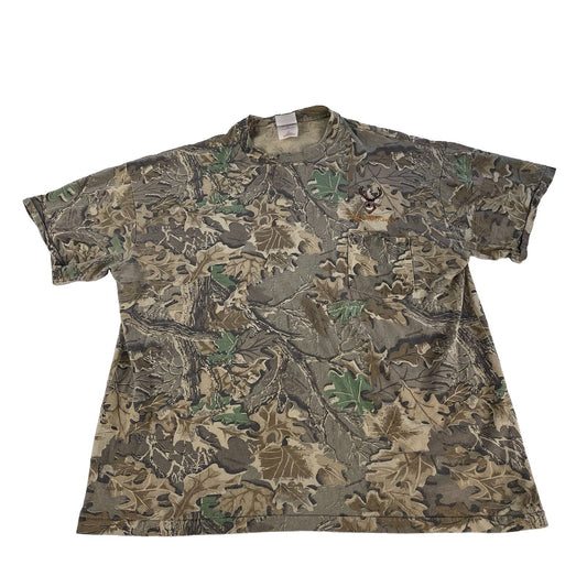 Mens Wrangler ‘Lazy R&B Ranch’ Camo Print T Shirt Size 2XL