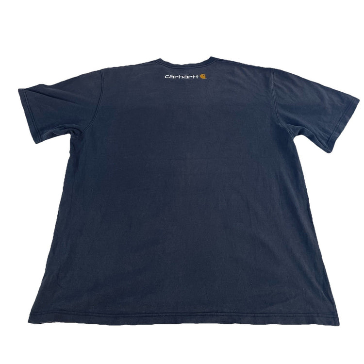 Mens Carhartt Basic Logo Solid Black Tee Size 2Xl
