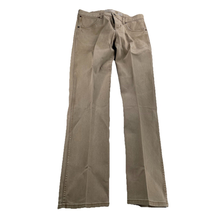 Men’s Wrangler Retro Tan Slim Straight Jeans Size 34x34