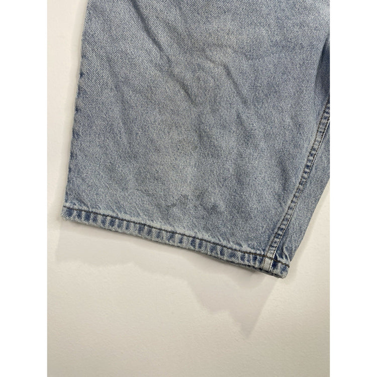 Men’s Light Wash Blue Silver Tab Loose Levi Denim Shorts 31x11