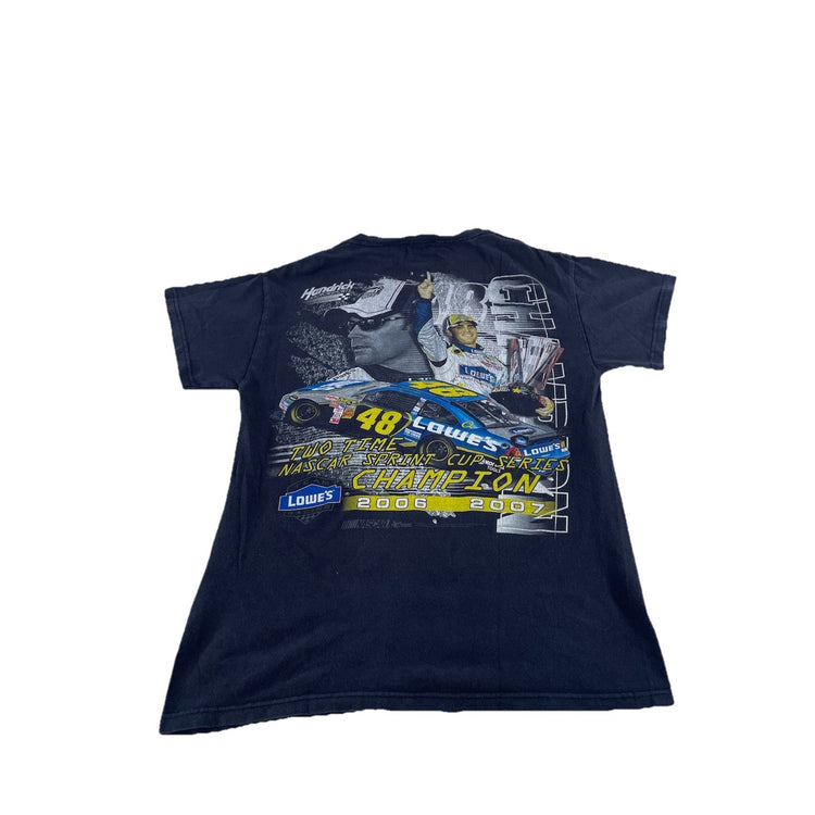 Vintage Jimmie Johnson NASCAR Tee 2006 2007 Champion Chase Authentics Size S