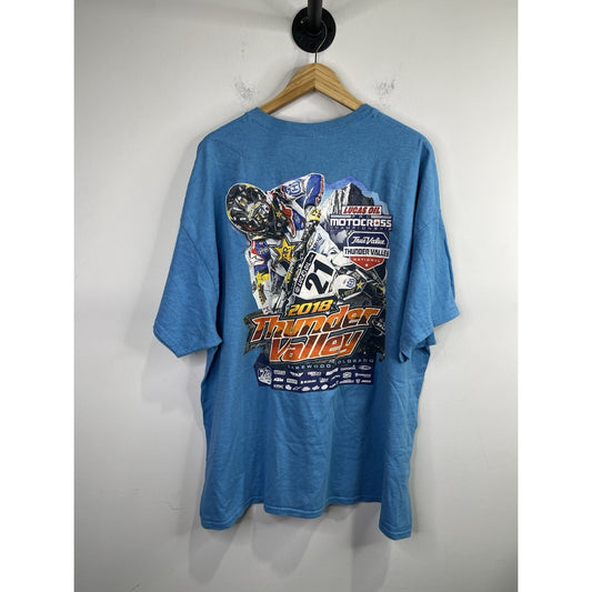 Men’s Double Sided Graphic 2018 Thunder Valley Motorcross Champ T Shirt Sz 3XL