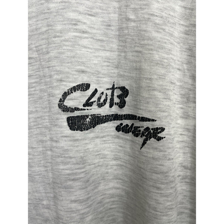 Men’s Vintage Gray Lightweight Club Wear Short Sleeve T Shirt Sz XL