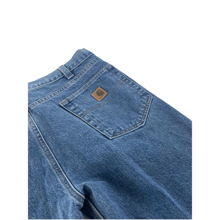 Mens Carhartt Traditional Fit Medium Wash Denim Jeans Size 34x30