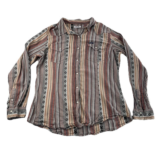 Mens Wranglers Retro Western Snap-Down, Long Sleeve, Shirt Size Xxl