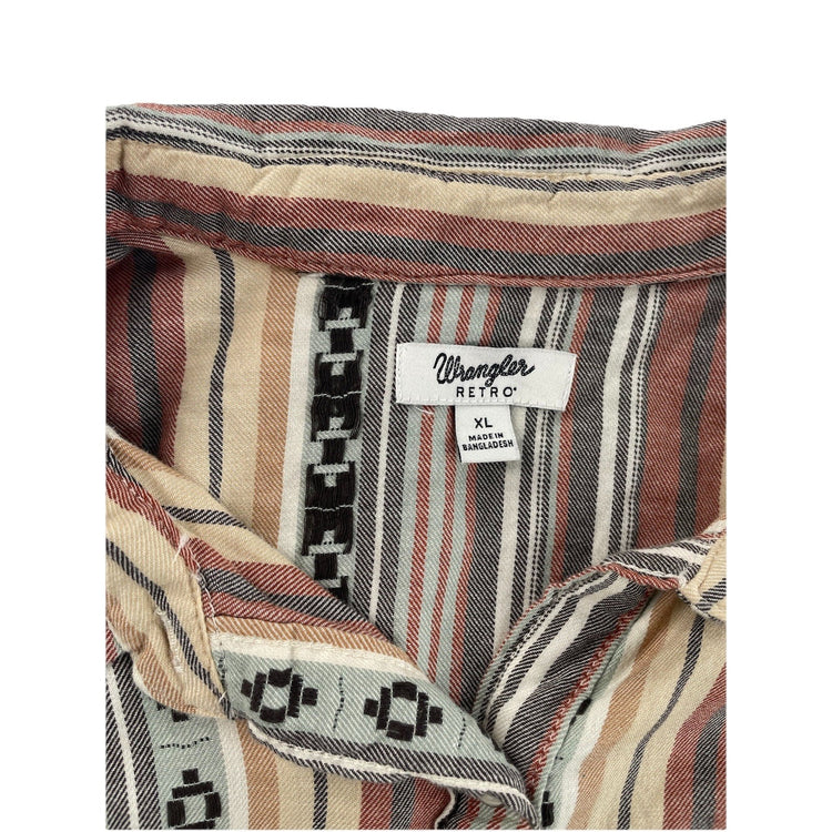 Mens Wranglers Retro Western Snap-Down, Long Sleeve, Shirt Size Xxl