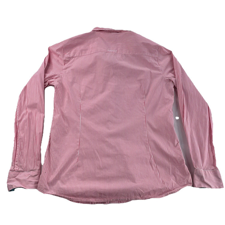 Women’s Ariat Fitted, Striped Pink&White, ButtonUp Shirt Size L