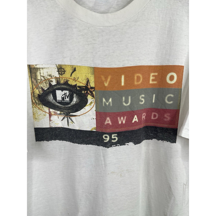 Men’s Vintage MTV VMAs 1995 T-Shirt Single-Stitch Tee Music Video Awards Sz XL